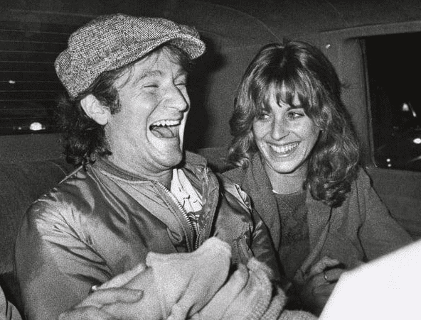 Robin Williams and Valerie Williams after a 1978 SNL taping in NYC