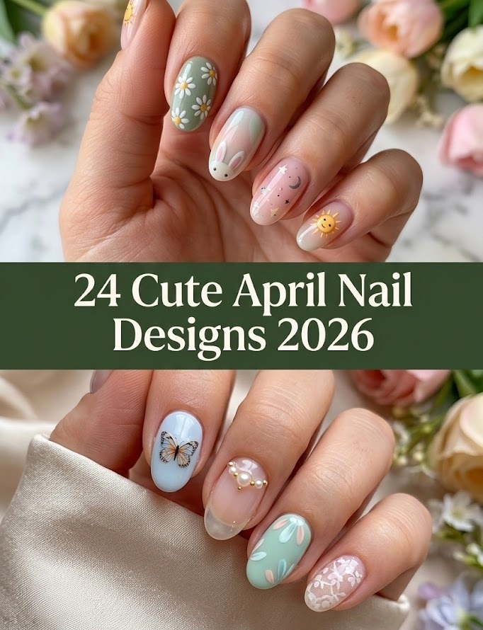 24 Cute April Nail Designs 2026