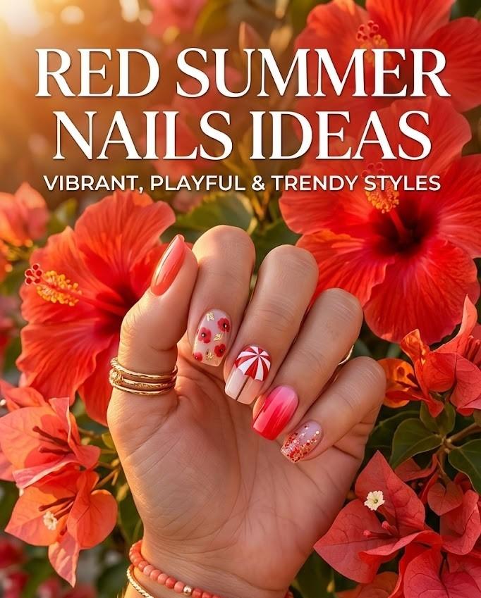Red Summer Nail Designs