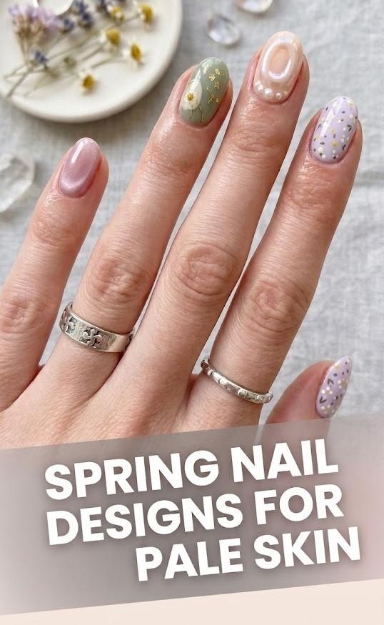 Spring Nail Designs for Pale Skin