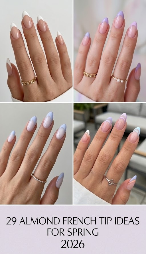 Almond French Tip Ideas