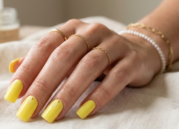 Pastel Yellow Matte Nails