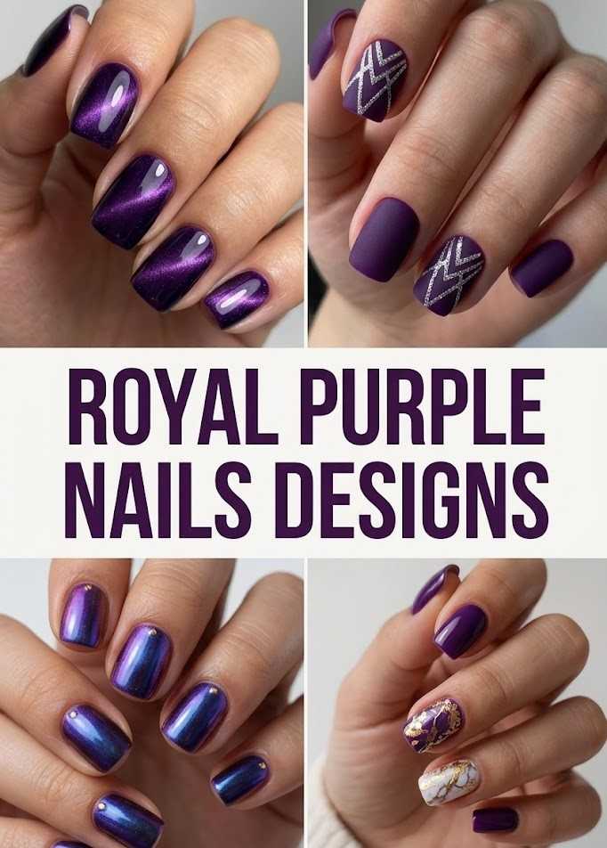 Royal Purple Nails Designs