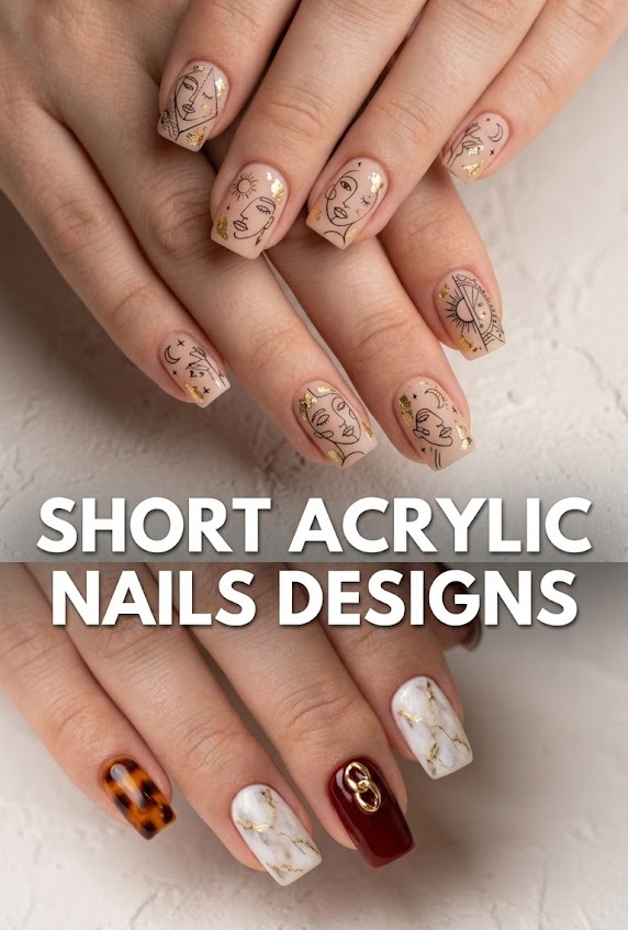 Short Acrylic Nails Designs