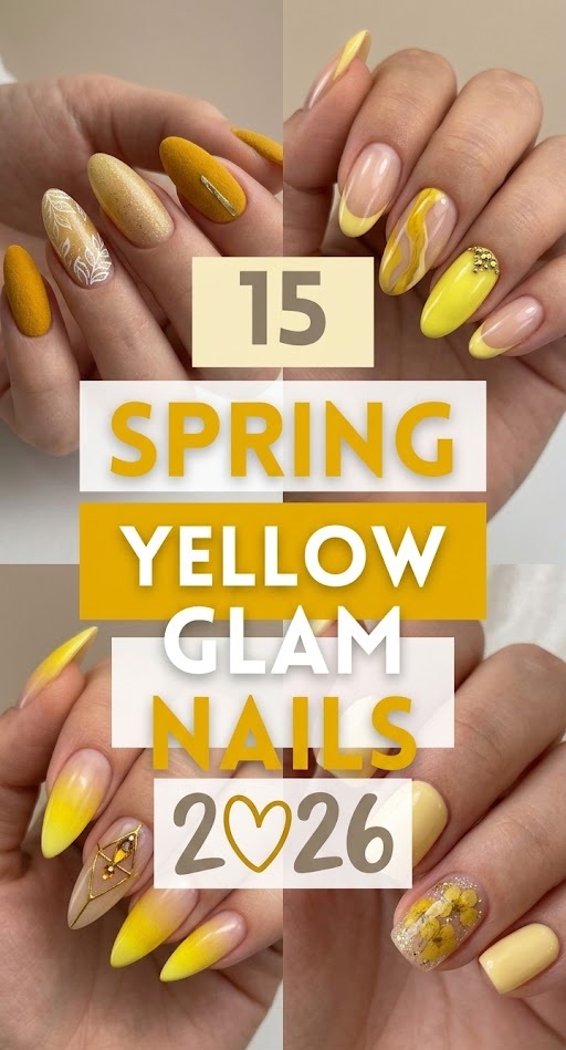 Yellow Nails Acrylic Designs