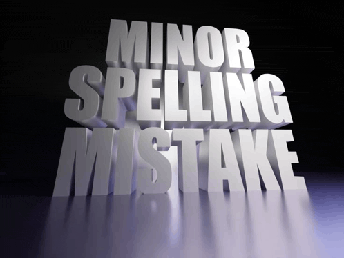 minor spelling mistake minor spelling mistake
